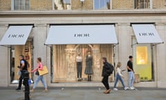 People shop in Bond Street, London