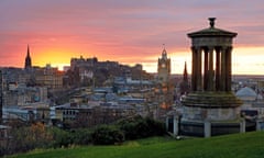 Edinburgh from ‘Arthur’s seat’ at sunset