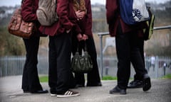 Secondary school children in uniform