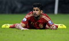 Spain's Costa reacts during their Euro 2016 qualification soccer match against Slovakia in Oviedo, Spain<br>Spain's Diego Costa reacts during their Euro 2016 qualification soccer match against Slovakia at Carlos Tartiere stadium in Oviedo, Spain, September 5, 2015. REUTERS/Eloy Alonso