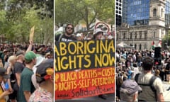 Demonstrators gathered around Australia to take part in Invasion Day rallies
