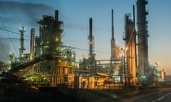 Louisiana's "Cancer Alley" - Landscapes<br>BATON ROUGE, LOUISIANA - OCTOBER 12: Smoke billows from one of many chemical plants in the area October 12, 2013. 'Cancer Alley' is one of the most polluted areas of the United States and lies along the once pristine Mississippi River that stretches some 80 miles from New Orleans to Baton Rouge, where a dense concentration of oil refineries, petrochemical plants, and other chemical industries reside alongside suburban homes. (Photo by Giles Clarke/Getty Images.)