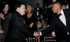 Jho Low and Jamie Foxx in a still from Man on the Run.