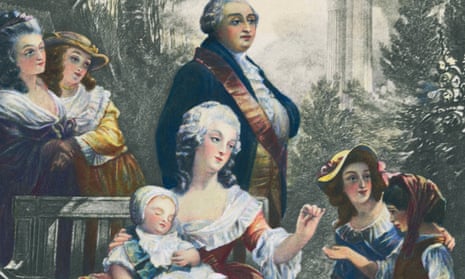 King Louis XVI with Marie Antoinette and family.