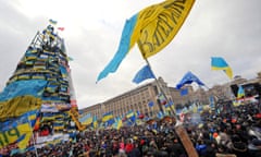 Hundreds of thousands of pro-EU Ukrainians protest in Maidan, Kiev, in December 2013.