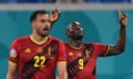 Romelu Lukaku celebrates scoring Belgium’s second goal against Finland