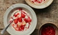 Benjamina Ebuehi's Strawberries and cream rice pudding.