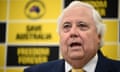 United Australia Partys Clive Palmer speaks to media during the 2022 Victorian state election campaign in Melbourne, Thursday, November 24, 2022. Victorians go to the polls on Saturday, November 26. (AAP Image/Joel Carrett) NO ARCHIVING