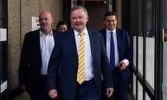 Anthony Albanese leaves the NSW supreme court on Thursday