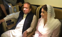 Nawaz Sharif and his daughter Maryam Nawaz