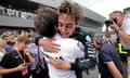 Austrian Grand Prix<br>Formula One F1 - Austrian Grand Prix - Red Bull Ring, Spielberg, Austria - June 30, 2024 Mercedes' George Russell hugs team principal Toto Wolff and celebrates after winning the Austrian Grand Prix REUTERS/Leonhard Foeger TPX IMAGES OF THE DAY