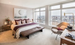 A bedroom in the Centre Point building in London