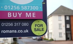 Board outside a house for sale in Basingstoke, Hampshire. 