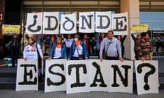 People demonstrate against the ‘false positives’ executions at the hands of the Colombian military.