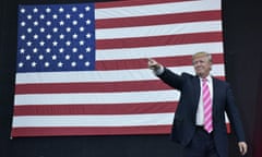 TO GO WITH AFP STORY BY Adam PLOWRIGHT (FILES) This file photo taken on October 02, 2016 shows Republican presidential nominee Donald Trump arriving for a rally at Spooky Nook Sports center in Manheim, Pennsylvania. Donald Trump's election in the United States and a surge in far-right nationalist groups in Europe have led to a fierce debate among historians and commentators about the parallels between the current decade and the catastrophic 1930s. / AFP PHOTO / MANDEL NGANMANDEL NGAN/AFP/Getty Images