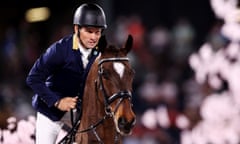 Shane Rose of Australia on his horse Virgil compete at the 2020 Tokyo Olympics