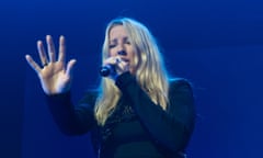 Uncontainable … Ellie Goulding performing in Glasgow, 7 October 2021.