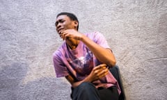 Holding his breath the whole time … Tienne Simon in Dreaming and Drowning at the Bush theatre in London.