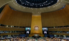 Sustainable Development Summit At United Nations Headquarters<br>Image : 39688660    (150926) -- NEW YORK, Sept. 26, 2015 (Xinhua) -- Iran's President Hassan Rouhani speaks at the Sustainable Development Summit at United Nations headquarters in New York, the United States, Sept. 26, 2015.  

PHOTOGRAPH BY Xinhua /Landov / Barcroft Media

UK Office, London.
T +44 845 370 2233
W www.barcroftmedia.com

USA Office, New York City.
T +1 212 796 2458
W www.barcroftusa.com

Indian Office, Delhi.
T +91 11 4053 2429
W www.barcroftindia.com