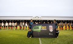 Kick It Out, pictured here at Craven Cottage last November, is making a campaign against hate speech the central plank of its communications through clubs this season