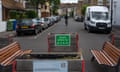 A low-traffic neighbourhood barrier in London