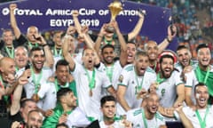 The African Nations Cup was one of five trophies won by Riyad Mahrez during the 2018-2019 season. 