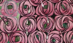 Charles Rennie Mackintosh, Textile design: rose and teardrop, 1915-1928