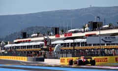 Daniel Ricciardo of Red Bull during practice for the French Grand Prix at Circuit Paul Ricard.