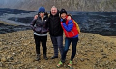 Princess Latifa in Iceland with her cousin Marcus Essabri and Sioned Taylor.