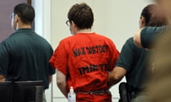 Nikolas Cruz is escorted from the courtroom in Fort Lauderdale, Florida, in October. 