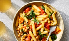 Rukmini lyer’s chickpea, tomato and rosemary penne.