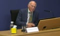 Vince Cable giving evidence to the inquiry