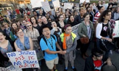 Demonstrators against the HB2 law in Chapel Hill, North Carolina at a demonstration on 29 March