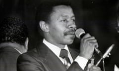 Ivy Hunter Detroit 1982<br>DETROIT, MI - 1982: Ivy Jo Hunter (born George Ivy Hunter) was a soul musician and rock and roll pioneer, a songwriter and record producer for the Motown label. Photographed at the Vanity Ballroom in Detroit, 1982. (Photo by Leni Sinclair/Getty Images)