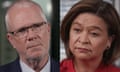 Justin Milne and Michelle Guthrie