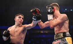 Boxing from the Manchester Arena<br>Manchester , United Kingdom - 22 December 2018; Michael Conlan, left, in action against Jason Cunningham during their Featherweight bout at the Manchester Arena in Manchester, England. (Photo By David Fitzgerald/Sportsfile via Getty Images)