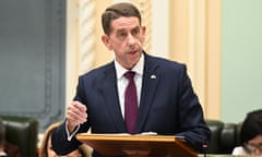 Queensland treasurer Cameron Dick speaking in state parliament