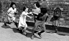 Children of mixed ethnic origins play together at Windsor Street County School in Liverpool 1949