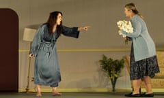 Anne Marie Stanley (Lucretia) and Carolyn Holt (Bianca) in The Rape of Lucretia. 