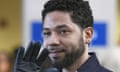 FILE - In this March 26, 2019, file photo, actor Jussie Smollett smiles and waves to supporters before leaving Cook County Court after his charges were dropped in Chicago. Text messages show the Chicago prosecutor whose office handled the case of “Empire” actor Jussie Smollett told her top deputy that Smollett was a “washed up celeb” who was overcharged. The office of Cook County State’s Attorney Kim Foxx released thousands of documents from the investigation late Tuesday, April 16, 2019, in response to media requests. (AP Photo/Paul Beaty, File)