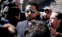 FILE PHOTO: Actor Jussie Smollett leaves court after charges against him were dropped by state prosecutors in Chicago, Illinois, U.S. March 26, 2019. REUTERS/Kamil Krzaczynski/File Photo