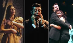Kate Ashfield in Blasted, Andy Serkis in Mojo, Neal Pearson and Frances Barber in Closer.
