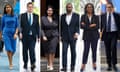 Declared and potential Conservative leadership contenders Suella Braverman, Robert Jenrick, Priti Patel, James Cleverly, Kemi Badenoch and Tom Tugendhat.