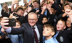Labor leader Anthony Albanese posted no less than eight photos and three videos from his visit to his old school, St Mary’s Cathedral in Sydney. 