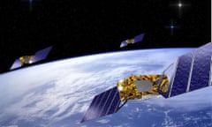 three satellites from the European Galileo navigation system network. 
