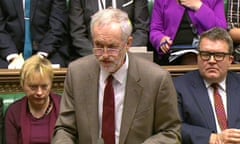 Jeremy Corbyn during prime minister’s questions on Wednesday