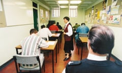 An exam taking place at Wormwood Scrubs prison, London.