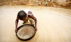 Informal diamond mining in Kono, Sierra Leone.