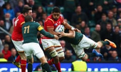 Toby Faletau, centre, was one of Wales’ key players in their run to the Rugby World Cup quarter-finals.