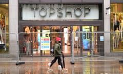 Barriers outside the Topshop/Topman store on Oxford Street, London